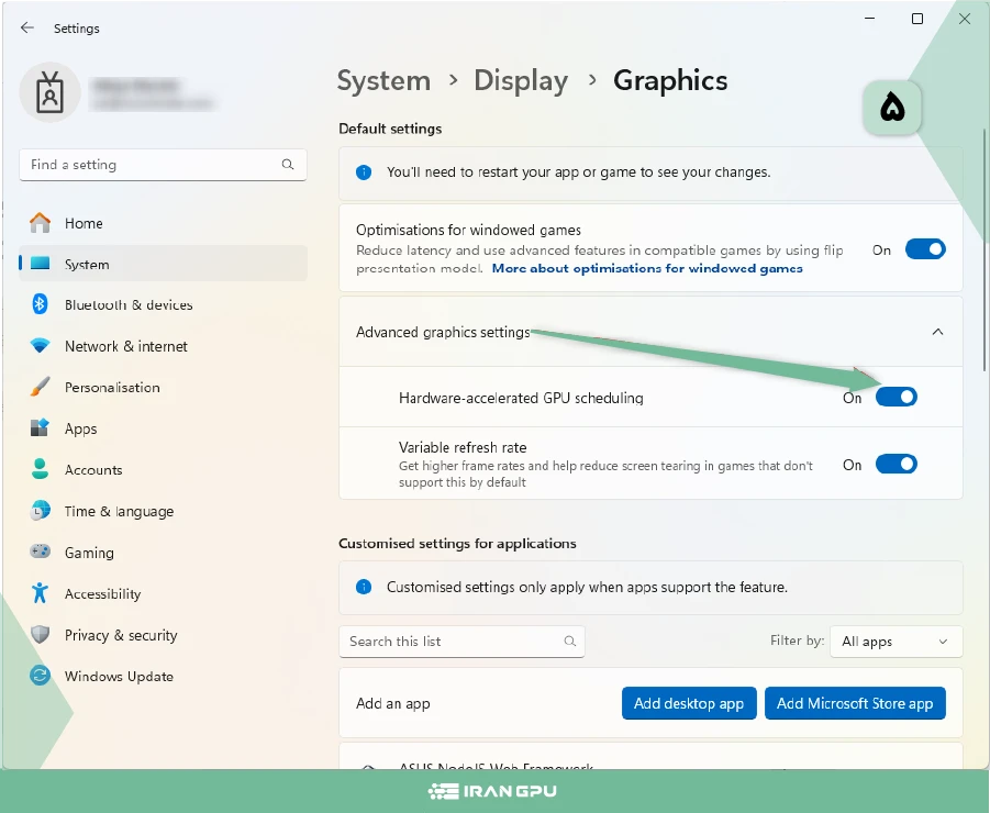در ویندوز چگونه GPU را فعال کنیم؟